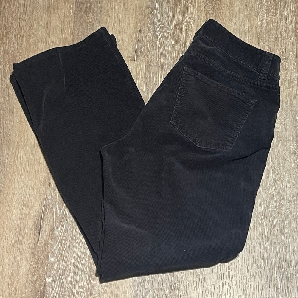 Talbots Petites Black Corduroy Curvy Fit Pants Women's‎ Size 8P